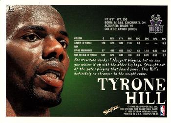 1998-99 Hoops #15 Tyrone Hill Back