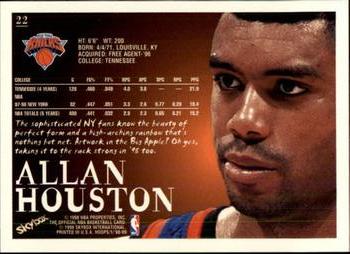 1998-99 Hoops #22 Allan Houston Back