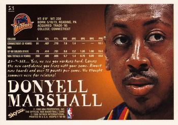 1998-99 Hoops #53 Donyell Marshall Back