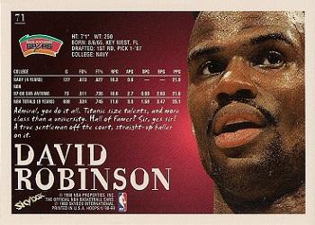 1998-99 Hoops #71 David Robinson Back