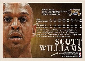 1998-99 Hoops #7 Scott Williams Back