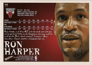 1998-99 Hoops #98 Ron Harper Back