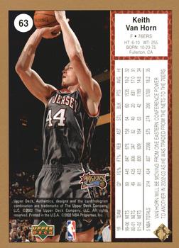 2002-03 UD Authentics - Gold #63 Keith Van Horn Back