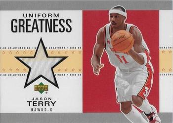 2002-03 UD Authentics - Uniform Greatness #JT-U Jason Terry Front