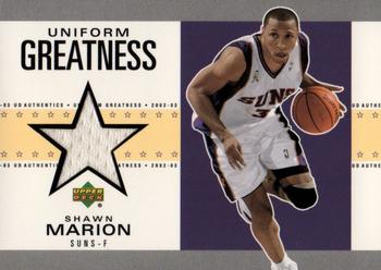 2002-03 UD Authentics - Uniform Greatness #SH-U Shawn Marion Front