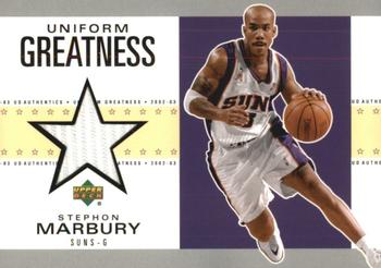 2002-03 UD Authentics - Uniform Greatness #SM-U Stephon Marbury Front