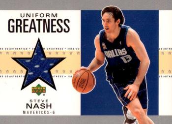 2002-03 UD Authentics - Uniform Greatness #SN-U Steve Nash Front