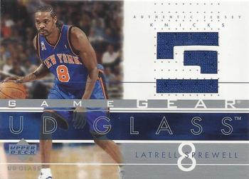 2002-03 UD Glass - Game Gear #LS-GG Latrell Sprewell Front