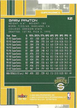 2002-03 Ultra - Gold Medallion #12 Gary Payton Back