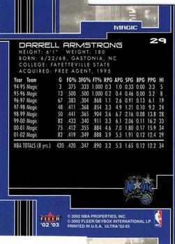 2002-03 Ultra - Gold Medallion #29 Darrell Armstrong Back