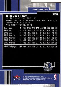 2002-03 Ultra - Gold Medallion #151 Steve Nash Back