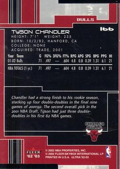 2002-03 Ultra - Gold Medallion #166 Tyson Chandler Back
