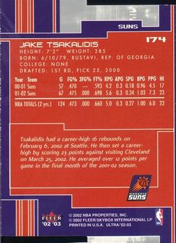 2002-03 Ultra - Gold Medallion #174 Jake Tsakalidis Back