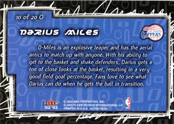 2002-03 Ultra - O! #10 O Darius Miles Back