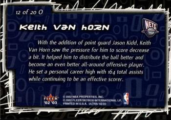 2002-03 Ultra - O! #12 O Keith Van Horn Back