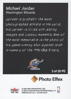 2002-03 Ultra - Photo Effex #3 PE Michael Jordan Back