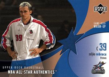 2002-03 Upper Deck - NBA All-Star Authentics: Warm-Ups #ZR-AW Zeljko Rebraca Front