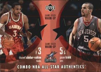 2002-03 Upper Deck - Combo NBA All-Star Authentics #SA/JK Shareef Abdur-Rahim / Jason Kidd Front