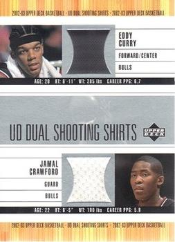 2002-03 Upper Deck - UD Dual Shooting Shirts #EC/JC-S Eddy Curry / Jamal Crawford Front