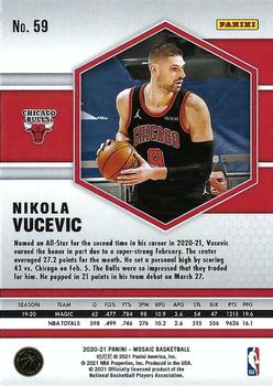 2020-21 Panini Mosaic #59 Nikola Vucevic Back