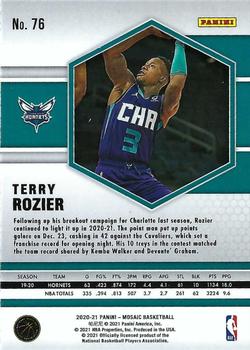 2020-21 Panini Mosaic #76 Terry Rozier Back