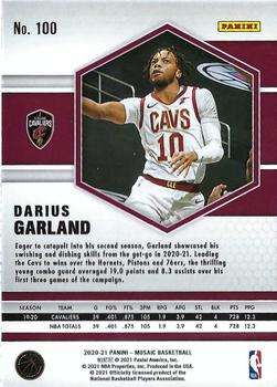 2020-21 Panini Mosaic #100 Darius Garland Back