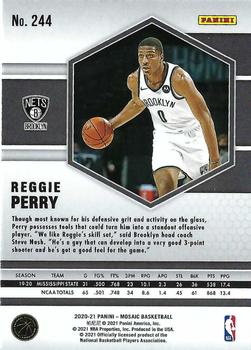 2020-21 Panini Mosaic #244 Reggie Perry Back