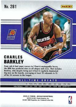 2020-21 Panini Mosaic #281 Charles Barkley Back