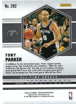 2020-21 Panini Mosaic #282 Tony Parker Back