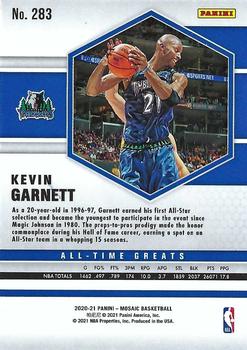 2020-21 Panini Mosaic #283 Kevin Garnett Back
