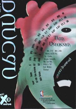 1998-99 SkyBox E-X Century #7 Tim Duncan Back