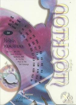 1998-99 SkyBox E-X Century #30 John Stockton Back