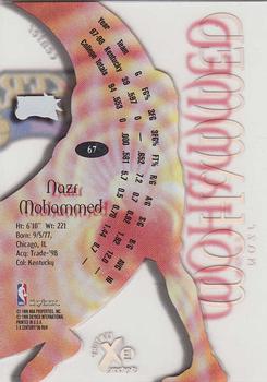 1998-99 SkyBox E-X Century #67 Nazr Mohammed Back
