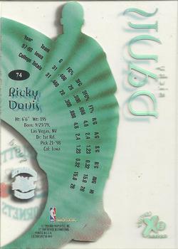 1998-99 SkyBox E-X Century #74 Ricky Davis Back