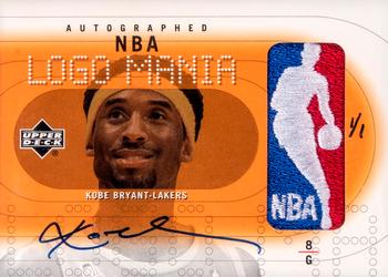 2002-03 Upper Deck - NBA Logo Mania Patches Autographed #KB-NBA Kobe Bryant Front