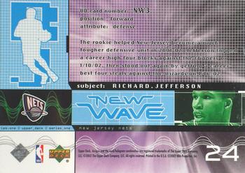 2002-03 Upper Deck - New Wave #NW3 Richard Jefferson Back
