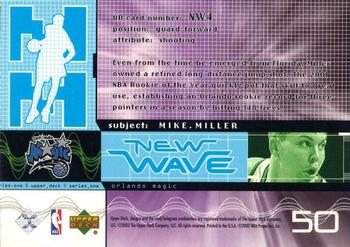 2002-03 Upper Deck - New Wave #NW4 Mike Miller Back