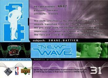 2002-03 Upper Deck - New Wave #NW12 Shane Battier Back