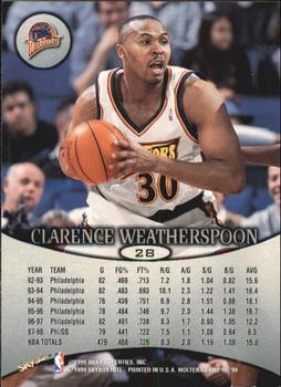 1998-99 SkyBox Molten Metal #28 Clarence Weatherspoon Back