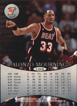 1998-99 SkyBox Molten Metal #103 Alonzo Mourning Back