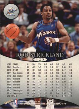 1998-99 SkyBox Molten Metal #107 Rod Strickland Back