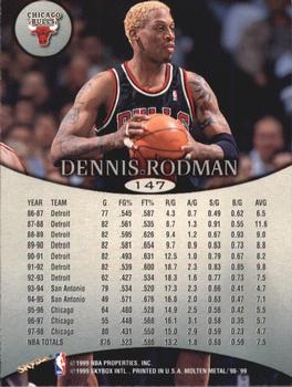 1998-99 SkyBox Molten Metal #147 Dennis Rodman Back