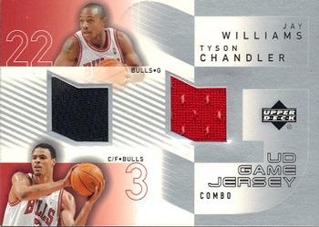 2002-03 Upper Deck - UD Game Jersey Combos #JW/TC Jay Williams / Tyson Chandler Front