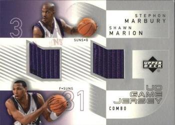 2002-03 Upper Deck - UD Game Jersey Combos #SM/SM Stephon Marbury / Shawn Marion Front