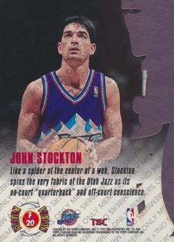 1996-97 Stadium Club - Member's Only Fusion #F20 John Stockton Back