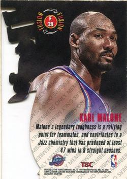 1996-97 Stadium Club - Member's Only Fusion #F28 Karl Malone Back