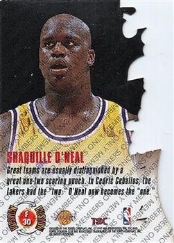 1996-97 Stadium Club - Member's Only Fusion #F30 Shaquille O'Neal Back