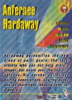 1996-97 Stadium Club - Member's Only High Risers #HR2 Anfernee Hardaway Back