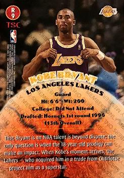 1996-97 Stadium Club - Member's Only Rookies (Series Two) #R9 Kobe Bryant Back