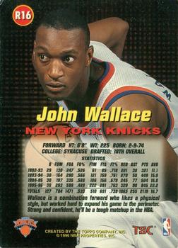 1996-97 Stadium Club - Member's Only Rookies (Series One) #R16 John Wallace Back